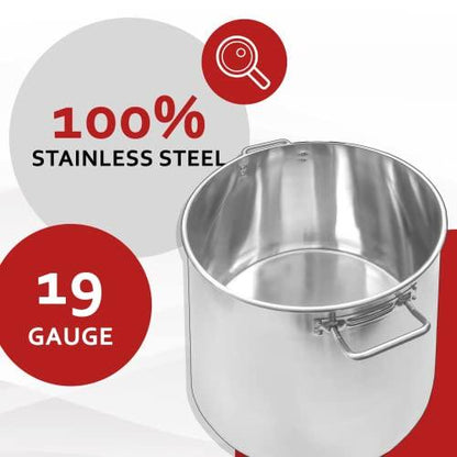 Concord Cookware Stainless Steel Stock Pot Cookware, 40-Quart - CookCave