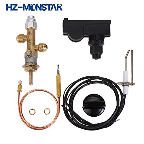 HZ-MONSTAR Low Pressure LPG Propane Gas Fireplace Fire Pit Flame Failure Safety Control Valve Kit with Igniter Assembly Fire Pit Igniter, Push Button Ignition Kit for Gas Grill, Heater, Fire Pit - CookCave