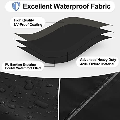 OutdoorLines Waterproof Heavy Duty BBQ Grill Cover - Universal Barbecue Grill Covers UV Resistant Barbeque Gas Grill Cover for Outdoor Universal Grills, 58L x 24W x 44H Inch, Black - CookCave