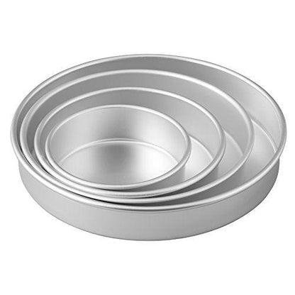 Wilton Round Cake Pans, Aluminum, 4 Piece Set for 6-Inch, 8-Inch, 10-Inch and 12-Inch Cakes - CookCave