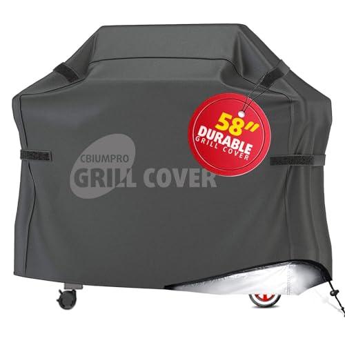 Cbiumpro 58 Inch Grill Cover for Outdoor Grill, Durable Weatherproof BBQ Grill Covers for Outside Weber Spirit E-210, E-310, E-315, E-330, E-335, S-315, Char-Broil, Brinkmann, Nexgrill (2-5 Burner) - CookCave