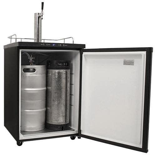 EdgeStar KC3000SS Full Size Kegerator with Digital Display - Black and Stainless Steel - CookCave