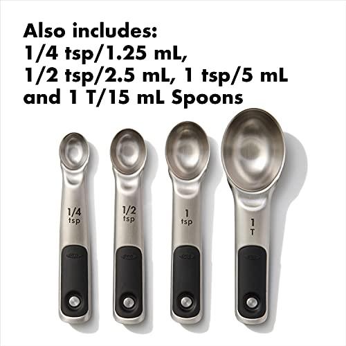 OXO Good Grips Stainless Steel Measuring Cups and Spoons Set, 2.9, 8 Piece - CookCave