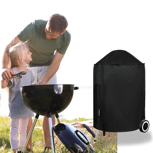 Suphomeware 22 Inch Grill Cover for Weber Kettle Charcoal, Waterproof and Heavy Duty BBQ Covers with Fade Resistant - CookCave