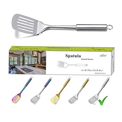 Stainless Steel Spatulas, Berglander Slotted Turner, Metal Spatulas Turner For Cooking, Kitchen Spatulas For Nonstick Cookware, Barbecue Spatulas, Dishwasher Safe, Easy to Clean - CookCave