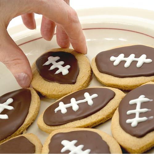 JOB JOL Cookie Cutters 2 PCS, Football Cookie Cutters, 3.5'' - CookCave