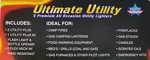 Multi-purpose Gas Utility Lighters for BBQ Kitchen Fireplace Grill (Pack of 5) - CookCave