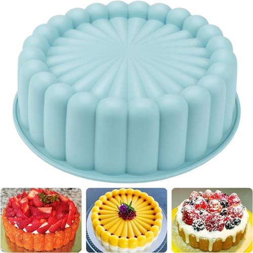 Palksky Charlotte Cake Pan Silicone, Nonstick, 10 inch Round Cake Molds for Baking - CookCave