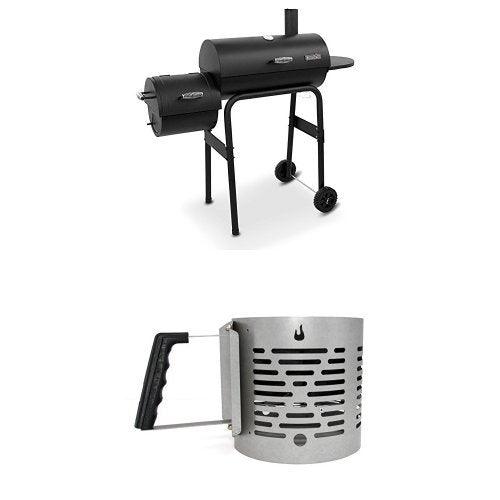 Char-Broil American Gourmet Offset Smoker, Standard + Charcoal Starter - CookCave