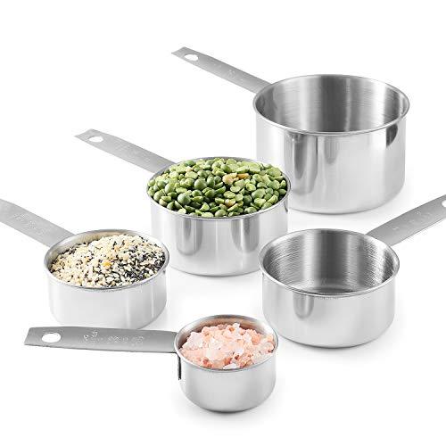 Stainless Steel Measuring Cups, Laxinis world 5 Piece Stackable Measuring Set (1) - CookCave