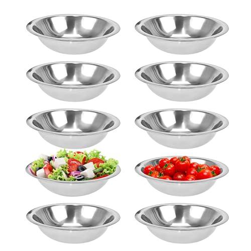 RTUDOPUYT 10 Pc Small Stainless Steel Bowl, 17 Oz Stainless Steel Prep Cat Bowls, Small Mixing Cat Bowl, Ingredient Bowls for Prep, 6.3” * 1.5” - CookCave