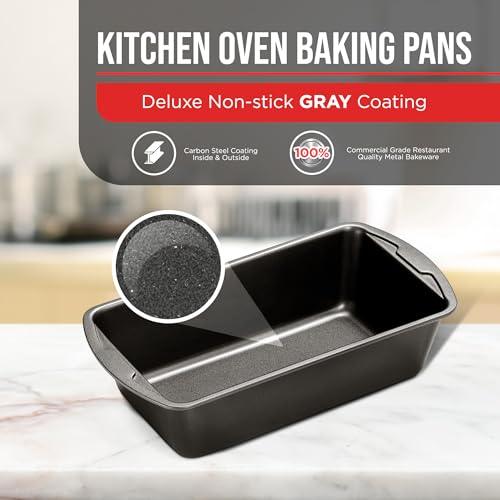 Bakken- Swiss Loaf Pan Set 4-Piece - Deluxe Nonstick Carbon Steel Bakeware for Perfect Bread and Cakes – Dishwasher Safe, Premium Pans for Home Baking - CookCave