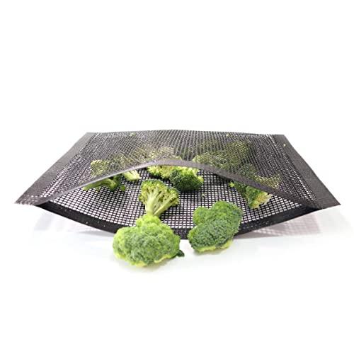 Bluedrop Non Stick Mesh Bag For Grill PTFE Toaster Oven Bags Barbecue Pockets Sheets Pack of 2 - CookCave