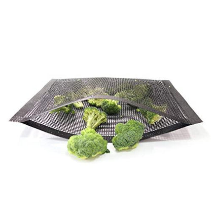 Bluedrop Non Stick Mesh Bag For Grill PTFE Toaster Oven Bags Barbecue Pockets Sheets Pack of 2 - CookCave