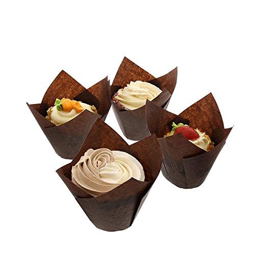 Royal Brown Tulip Style Baking Cups, Large, Case of 2000 - CookCave