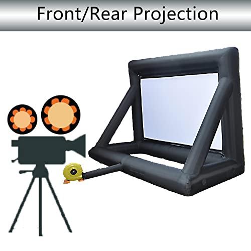 Xmaybang 16ft Inflatable Movie Projector Screen, Outdoor Projector Screen, Front/Rear Projection, Including Blower, Pedestal, Straps and Storage Bag - CookCave