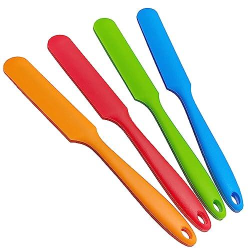 zYoung 4 Pcs Silicone Spatula Set Heat Resistant Cake Cream Butter Spatulas Mixing Batter Scraper Non-Stick Flexible Baking Cooking Tool - CookCave