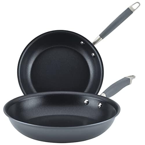 Anolon Advanced Home Hard-Anodized Nonstick Skillets (2 Piece Set- 10.25-Inch & 12.75-Inch, Moonstone) - CookCave