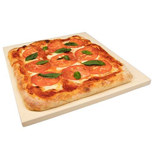 CucinaPro Pizza Stone for Oven, Grill, BBQ- Extra Thick 5/8" Cordierite Rectangular Baking Stone for Better Cooking- 16" x 14" Pan- Holds High Temperature Perfectly For Crispy Crust- Kitchen Must Have - CookCave