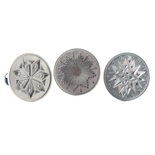 Nordic Ware Starry Night Cast Cookie Stamps, 3-inch rounds, Silver - CookCave