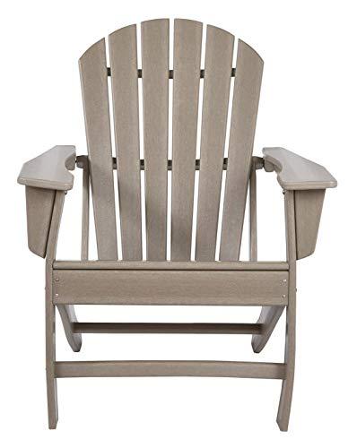 Signature Design by Ashley Sundown Treasure Outdoor Patio HDPE Adirondack Chair, Light Brown - CookCave