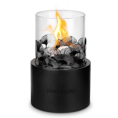 Star Patio Tabletop Fire Pit - Fire Bowl with Metal Mesh, Portable Rubbing Alcohol Fireplace, Mini Personal Fireplace for Indoor & Outdoor - Bio Ethanol Fuel, Home Decor, Gift Choice, FB003 - CookCave