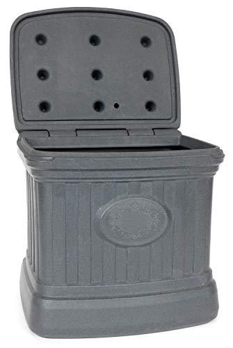 FCMP Outdoor All Weather Outdoor Salt and Sand Storage Bin, Granite Grey - CookCave