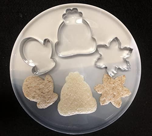 LUBTOSMN New Winter Christmas Cookie Cutter Set-5 Piece-Ugly Sweater, Hat, Mitten, Snowflake, Coffee Mug Cookie Fondant Biscui Cutters for Ugly Vintage Christmas Thanksgiving - CookCave