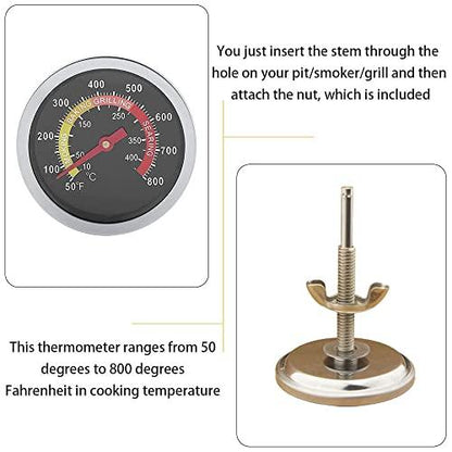 BBQ Thermometer Durable Barbecue Temperature Gauge Solid Roasting Thermometers for Kitchen - CookCave