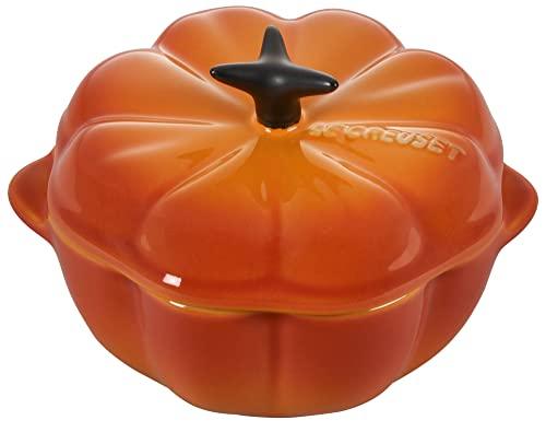 Le Creuset Stoneware Figural Pumpkin Petite Cocotte, 12oz, Persimmon - CookCave