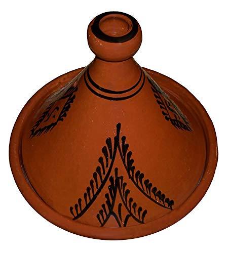 Moroccan Cooking Tagine Handmade Glazed Medium 10 inches Across Traditional Pyramid - CookCave