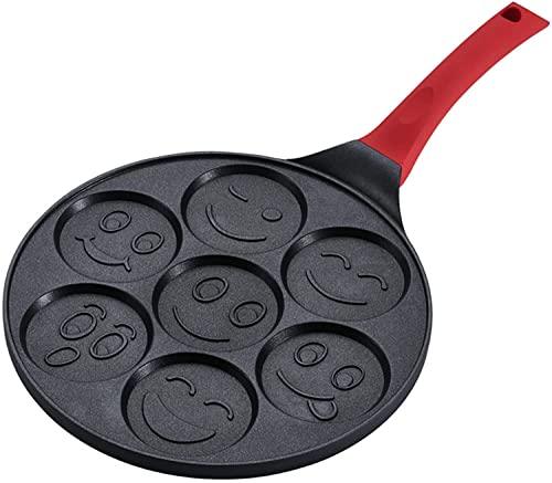 Pancake Pan Nonstick Frying Pan For Induction Hob,Kitchen Pot Smiley Face Pancake Pan Fun Enjoy Mini Pancake Omelette Pan With Double Layer Non Stick Coating Pancake Pan Breakfas Omelet Pan - CookCave