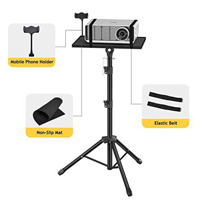 Facilife Projector Stand Tripod,Laptop Tripod Projector Stand Adjustable Height 22 to 47 Inch, Projector Tripod Stand, Tripod for Porjector, Projector Stand for Outdoor Movies - CookCave