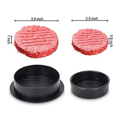 Hamburger Press, Hamburger Press Patty Maker, 3 in 1 Stuffed Burger Press Patty Maker, Patty Press for Stuffed Burgers, Sliders, Beef Burger, Non Stick Kitchen Barbecue Tool Grilling Accessories - CookCave