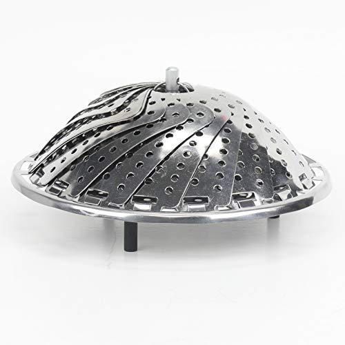 Chef Craft Classic Steamer Basket, 6 inch Diameter 9.5 inch Expanded, Stainless Steel - CookCave