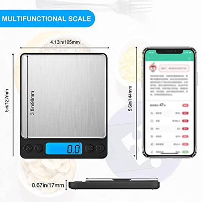 YONCON 3000g Digital Kitchen Food Scale with 0.1g Accuracy, Tare Function, and LCD Display - For Cooking, Baking, and Jewelry - CookCave