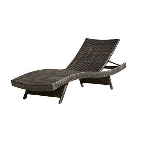 Christopher Knight Home Salem Outdoor Wicker Adjustable Chaise Lounge, Multibrown - CookCave