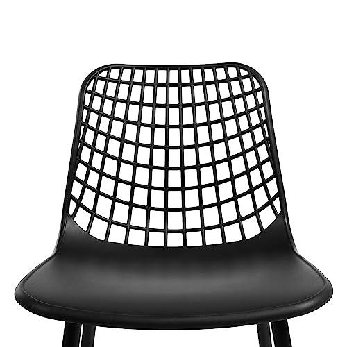 POLY & BARK Marais Chair, Set of 4, Black - CookCave