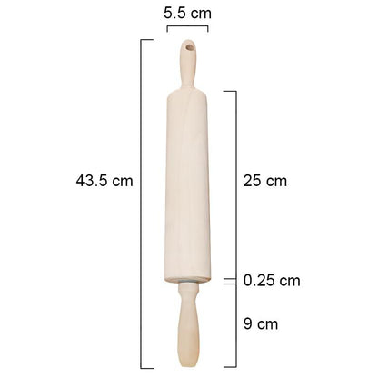 Rolling Pin for Baking, 17.1-Inch, Made of Natural Solid Wood, No paint No wax, by LANHUTHS - CookCave