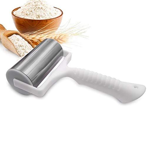 Goeielewe Stainless Steel Rolling Pin with Plastic Handle, Small Mini Pastry and Pizza Dough Baker Roller Ideal for Baking Dough, Pizza, Pie, Pastries, Pasta and Cookies (Random Color) - CookCave