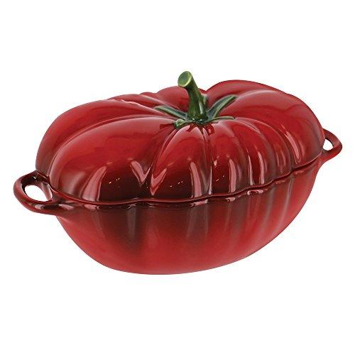 STAUB Ceramics Dutch Oven 16-oz Petite Tomato Cocotte, Cherry - CookCave