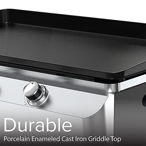 Nexgrill 3-Burner 465sq in. Stainless Steel Outdoor Griddle Grill with Cast Iron Top - CookCave