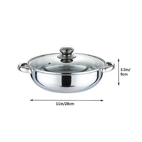 Nadalan Small Stainless Steel Hot Pot Light Cookware Shabu 11in Shabu - CookCave