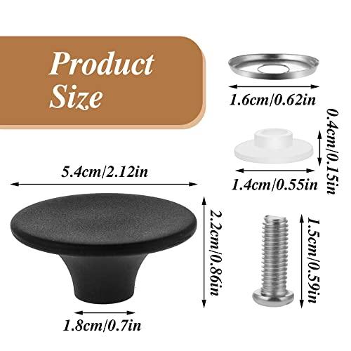 TIESOME 3 Pcs Pot Lid Knob, Universal Replacement Pan Lid Cover Knobs, 5.5cm Large Handle Lid Knob, Kitchen Cookware Knob Handle, Bakelite Circular Handgrip Knobs - CookCave