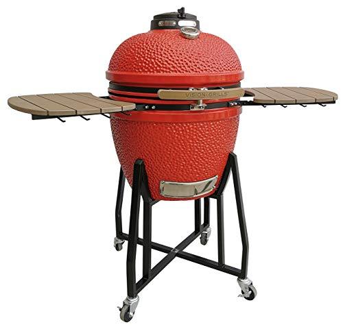 1-Series Ceramic Kamado Grill, Red - CookCave