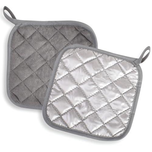 H & H Creations 100 Pack Mini Loaf Pans with 2 Hot Pads 6.25” x 3.75” x 1.75” Silver Aluminum Pan Disposable and Pot Holders - CookCave