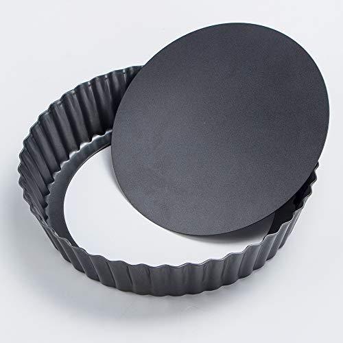 Webake 9.5 Inch Tart Pan Heavy Duty Quiche Pan Removable Bottom Nonstick Deep Baking Dish Pie Plate Pie Mold - CookCave