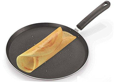 Shourya Trading Non Stick Dosa Pan or Roti Tawa,Big Dosa Pan Size-285 mm,Thickness 2.6mm,Non Stick Dosa Tawa,Round Griddle,Cookware pan- Color -Black - CookCave