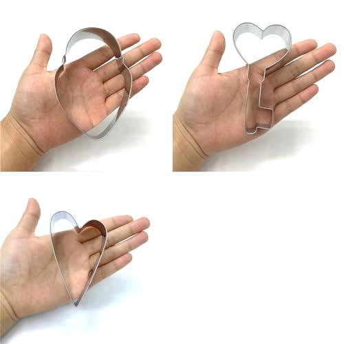 LILIAO Valentine’s Day Cookie Cutter Set, 3-pc, Love Locks, Heart Key, Mini Heart Biscuit Cutters, Stainless Steel, by J.Cookies - CookCave