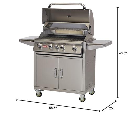 Bull Outdoor Products BBQ 44001 Angus 75,000 BTU Grill with Cart, Natural Gas - CookCave